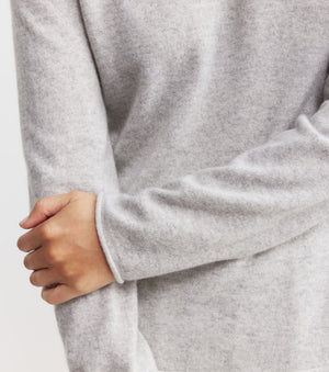 Essential Cashmere Crew Sweater - Grey Melange