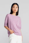 Essential Cashmere Crew Tee - Lilac Melange