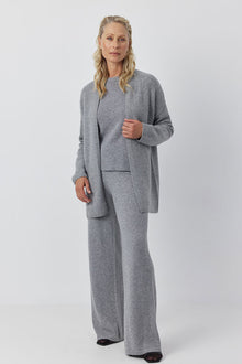  Essential Cashmere Flare Pant - Dark Grey Melange