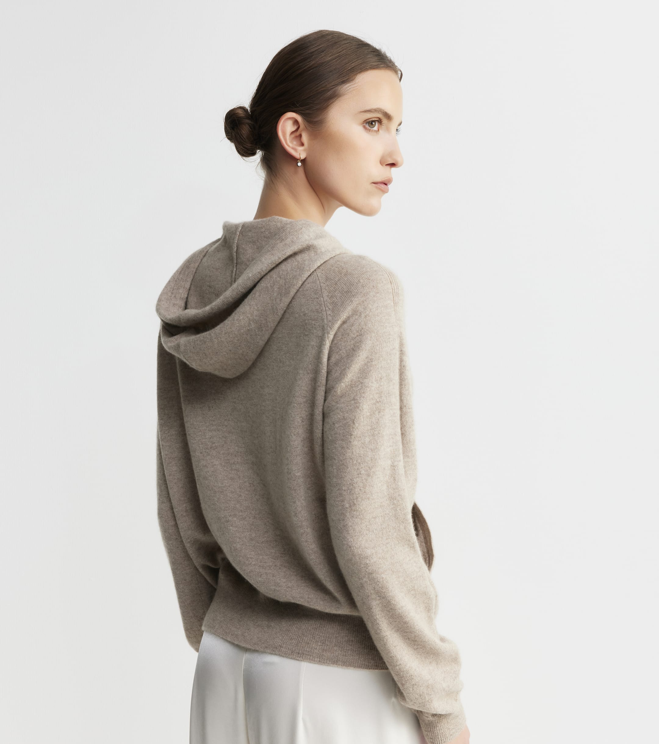 Essential Cashmere Zip Hoodie - Birch