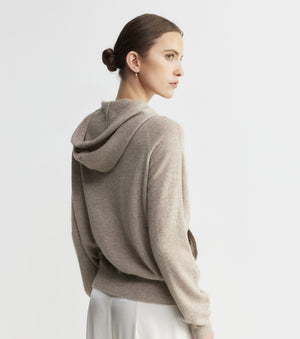Essential Cashmere Zip Hoodie - Birch