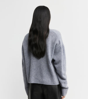 Featherweight Cashmere V - Grey Melange