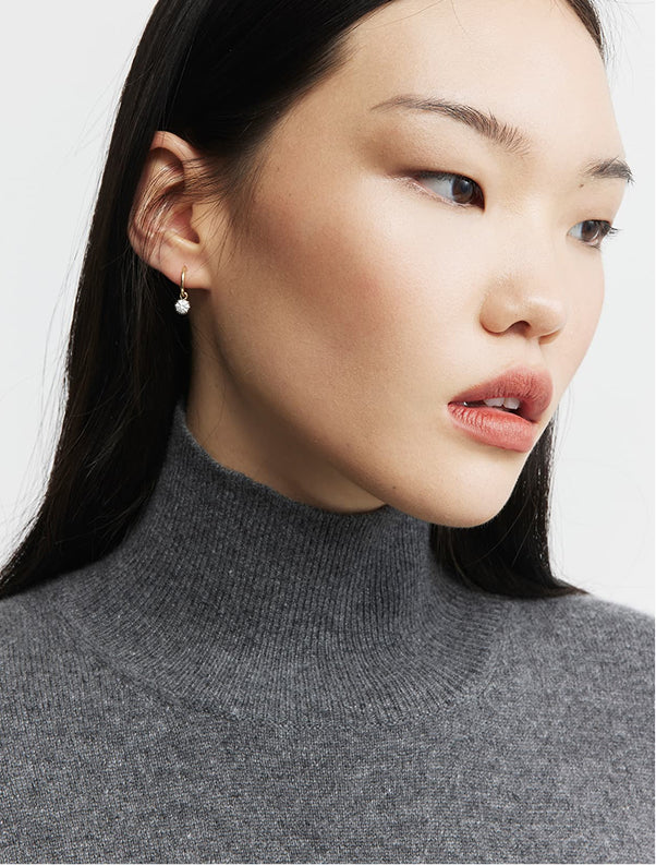 Baby Cashmere Mock Neck Sweater - Graphite