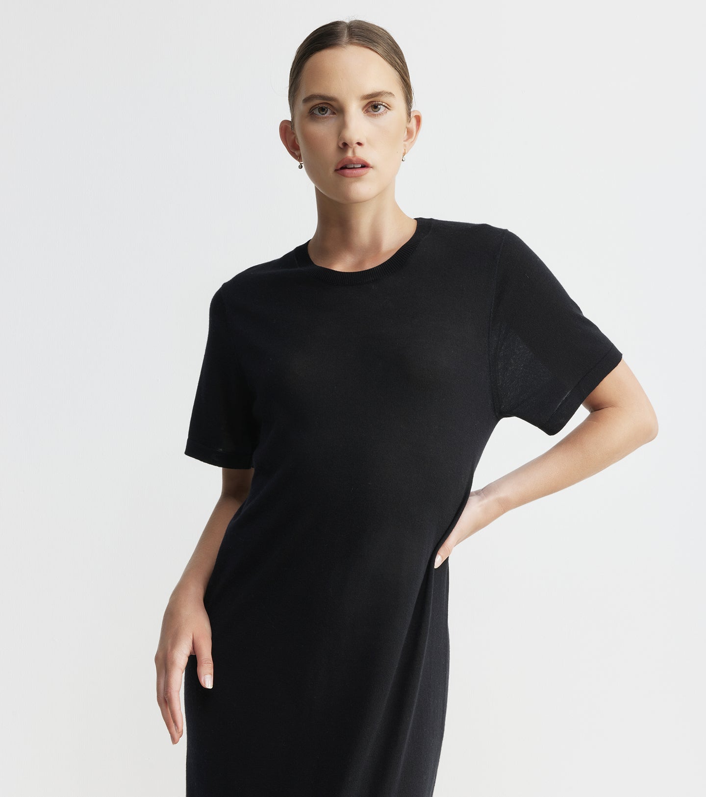 Fine Cashmere Dress - Black