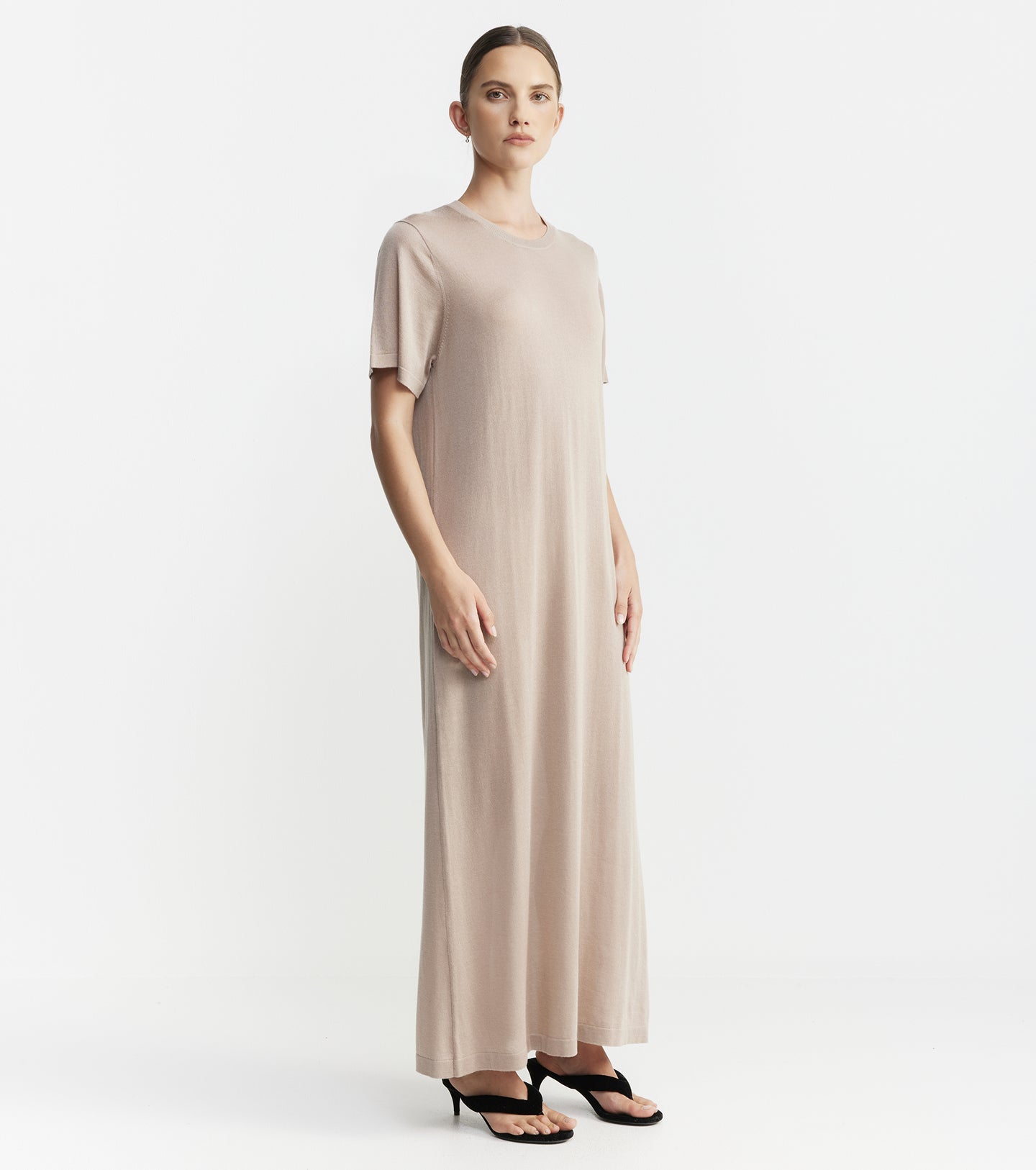 Fine Cashmere Dress - Taupe