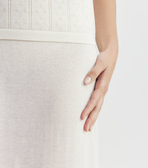 Fine Cashmere Skirt - Ivory