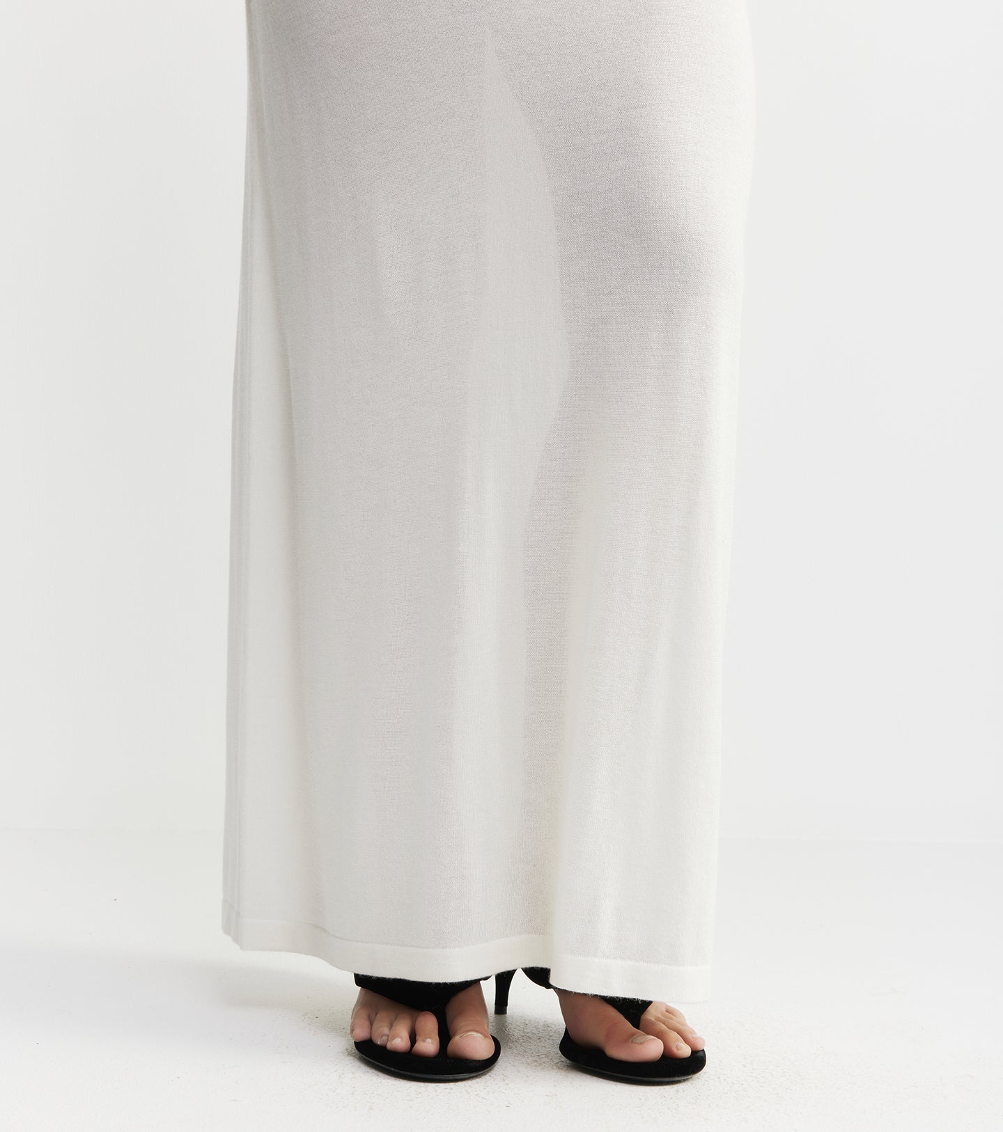 Fine Cashmere Skirt - Ivory