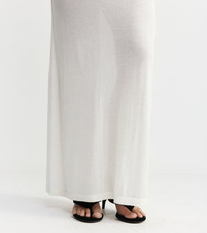Fine Cashmere Skirt - Ivory