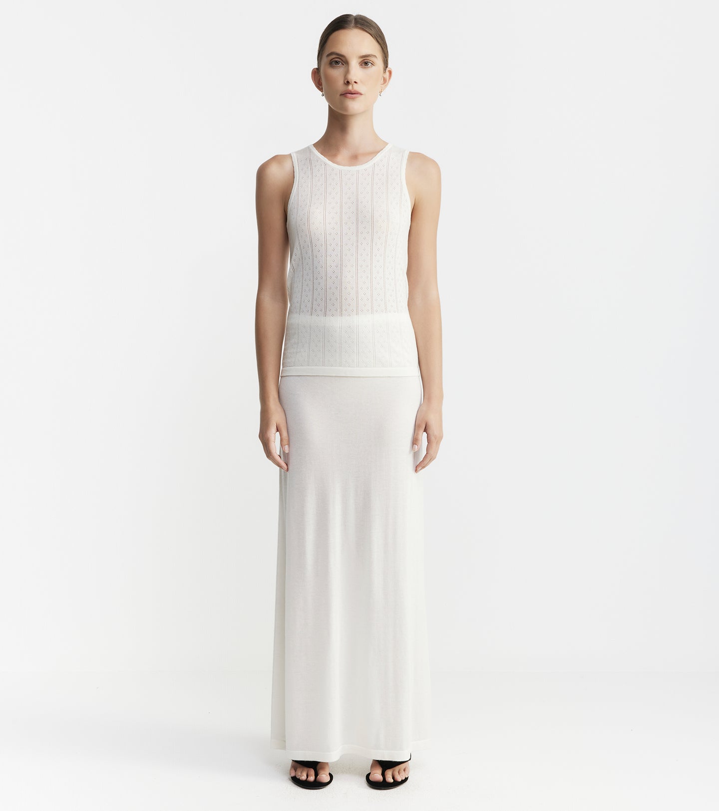 Fine Cashmere Skirt - Ivory