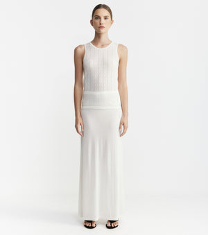 Fine Cashmere Skirt - Ivory