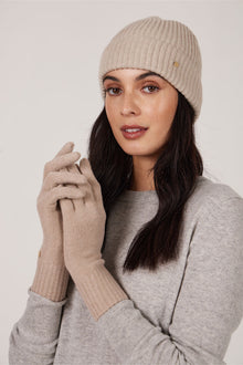  Cashmere Gloves - Stone