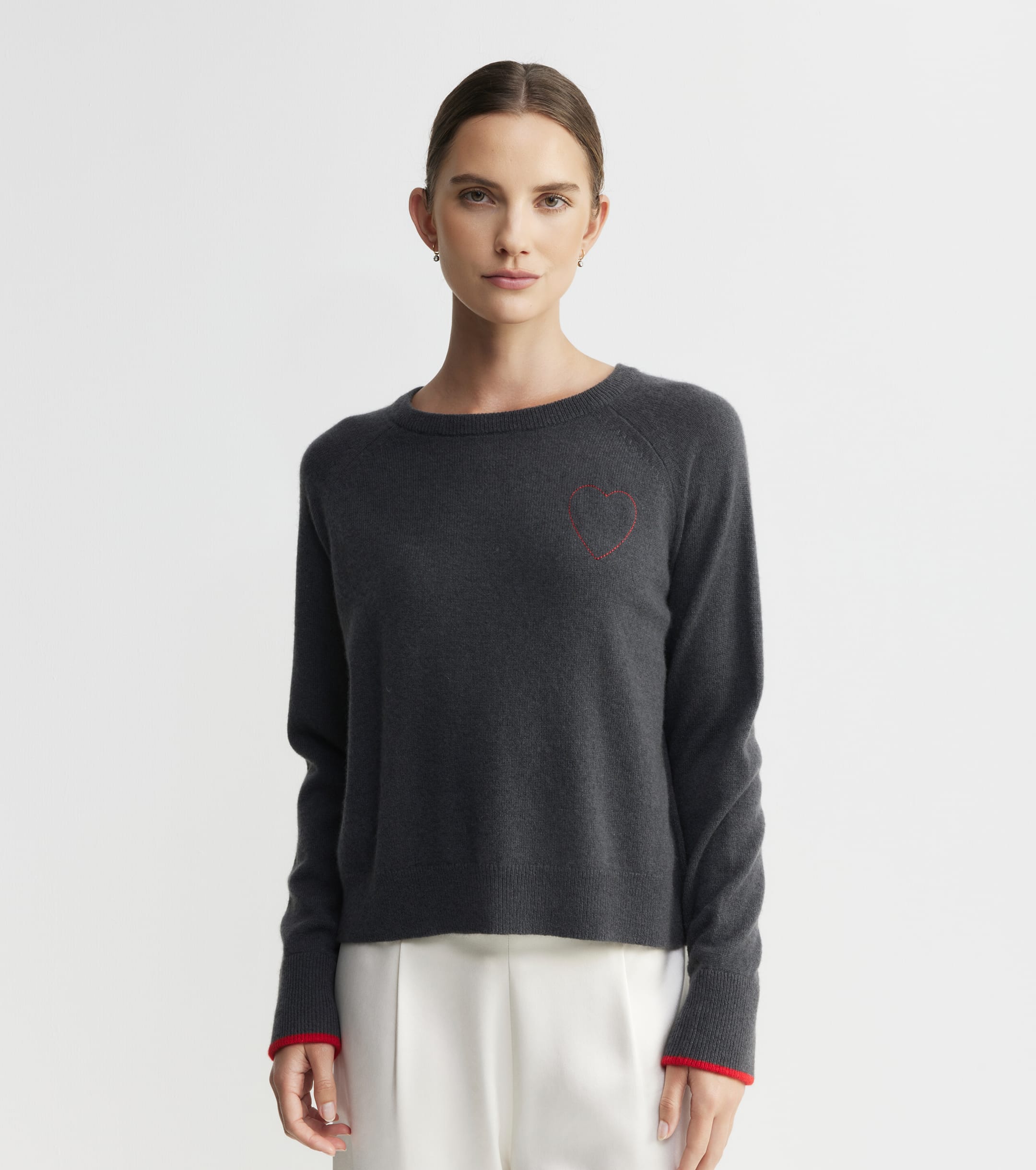Cashmere Holiday Sweater - Steel