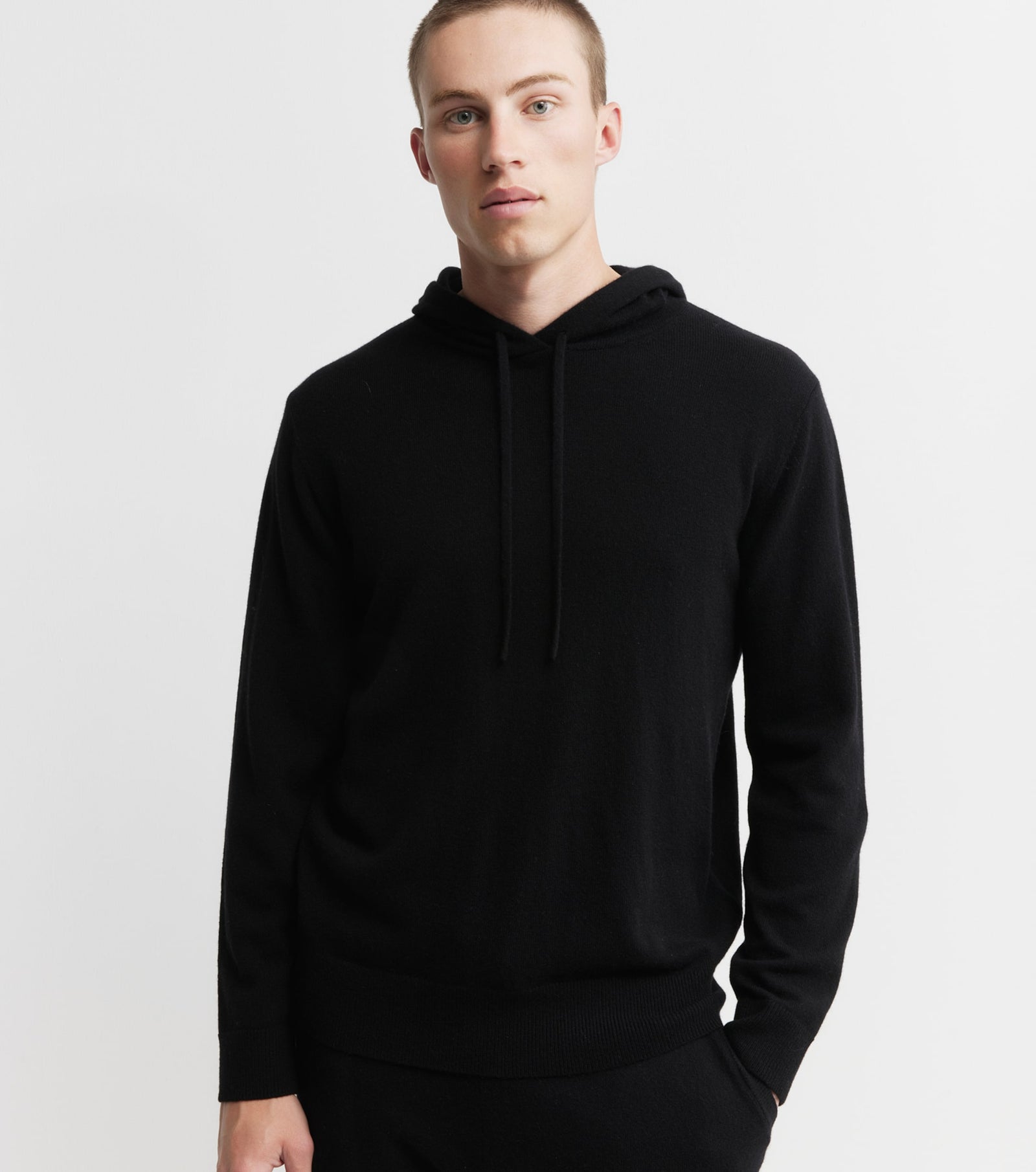 Unisex Cashmere Hoodie - Black