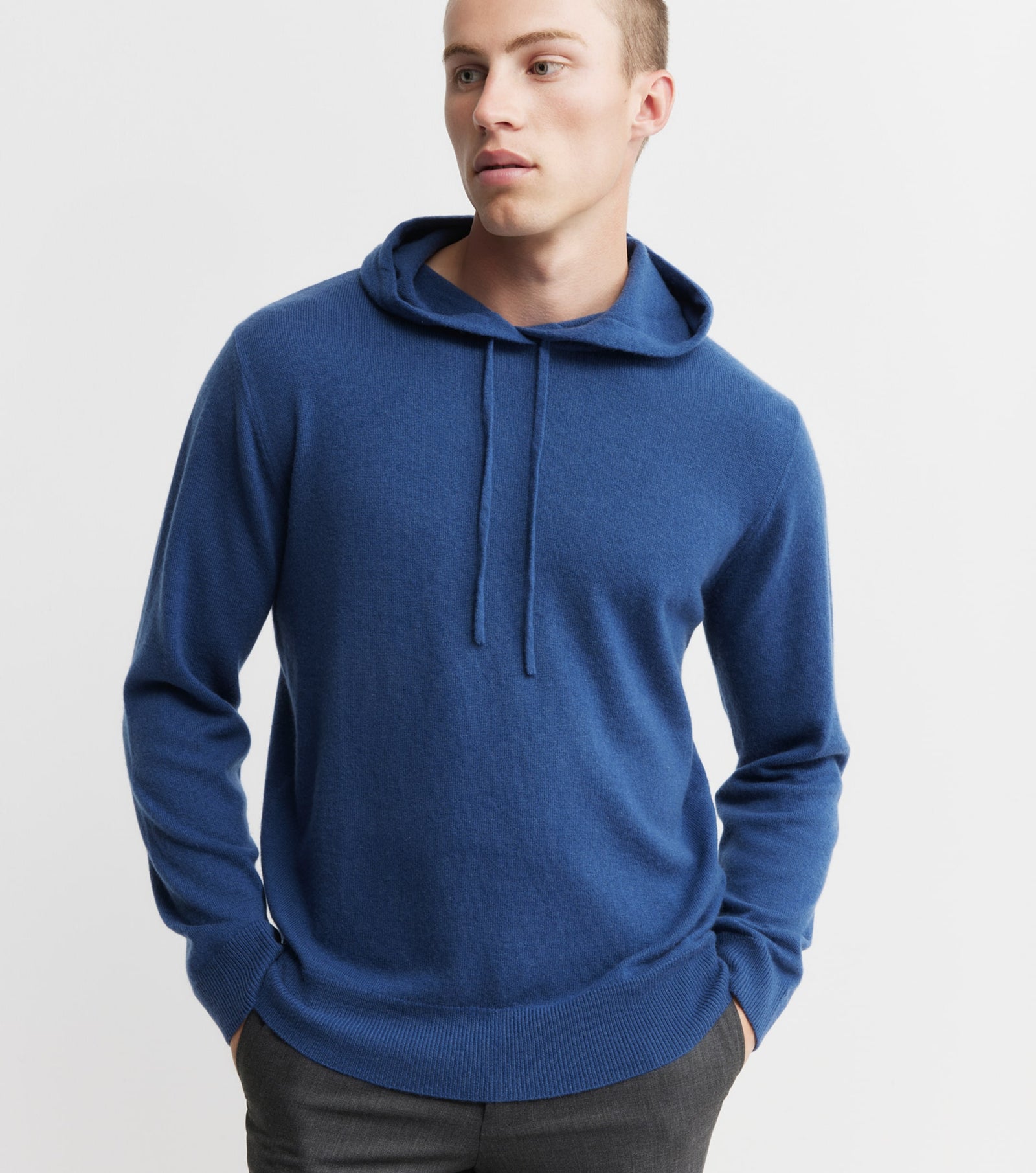 Unisex Cashmere Hoodie - Indigo