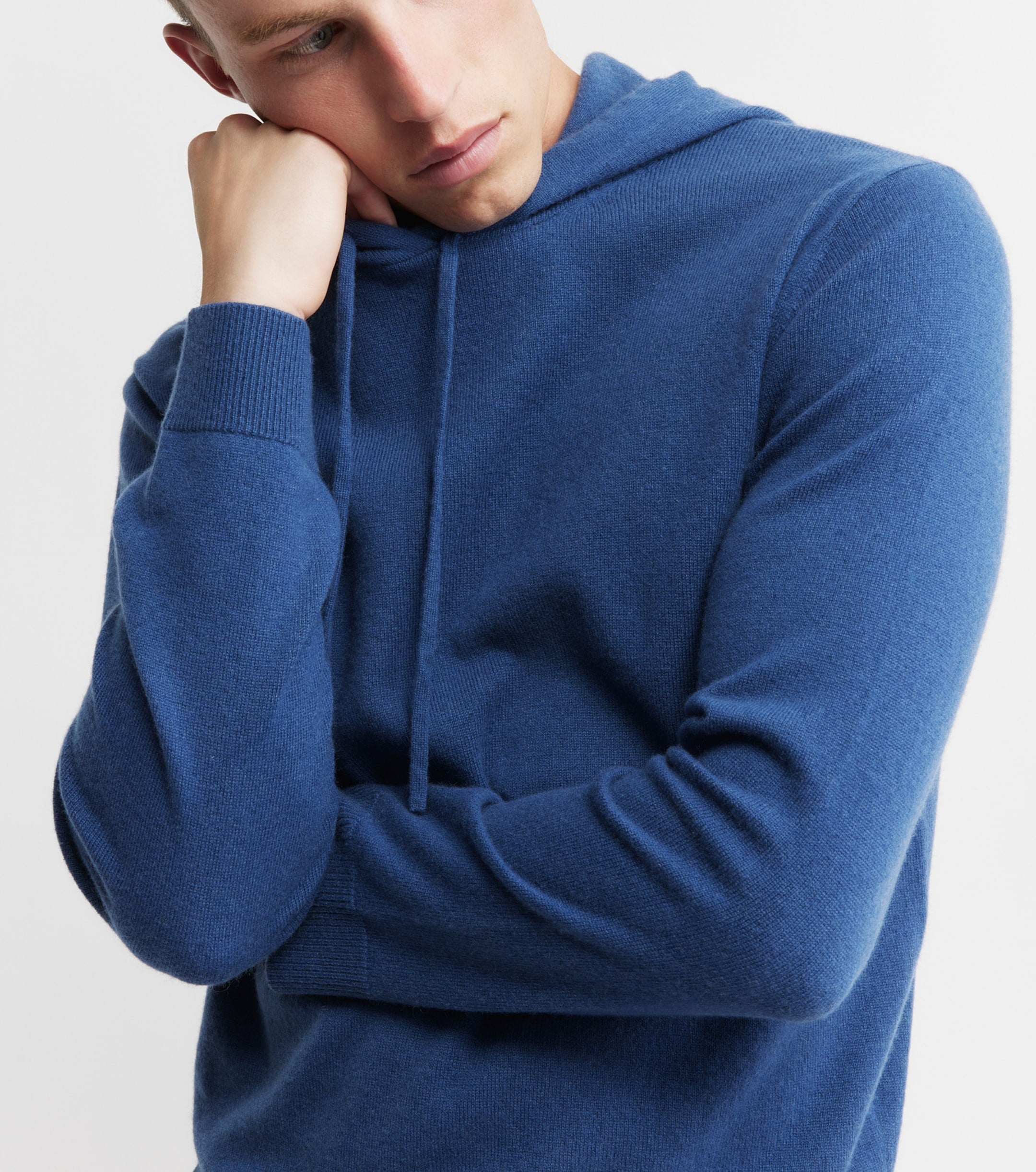 Unisex Cashmere Hoodie - Indigo