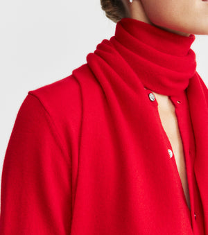 Cashmere Jacquard Scarf - Red