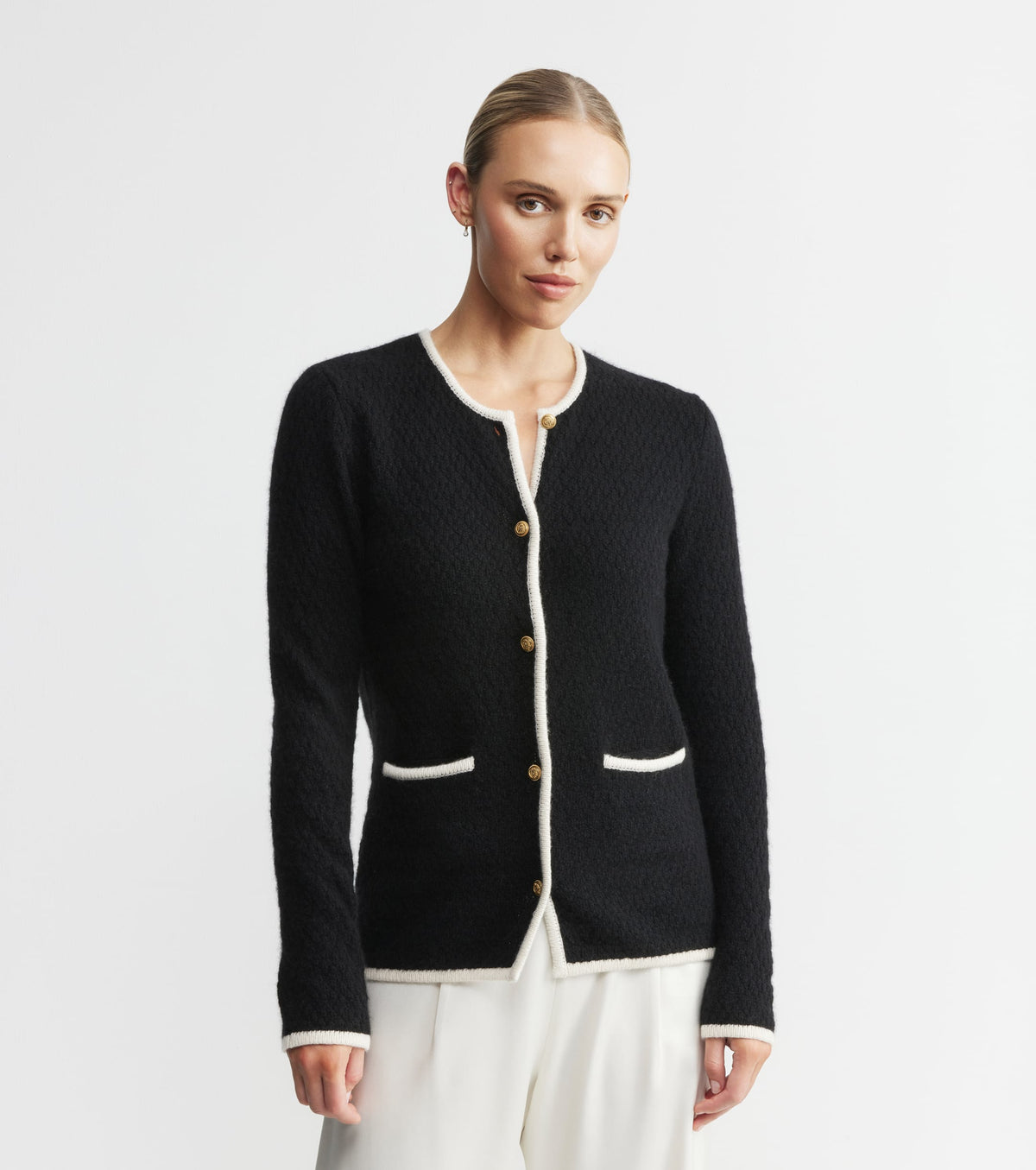 Cashmere Waffle Long Muffler