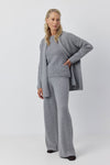 Luxe Cashmere Cardigan - Dark Grey Melange