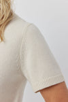 Luxe Cashmere Tee - Antique Cream