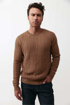 Mens Essential Cable Crew Sweater