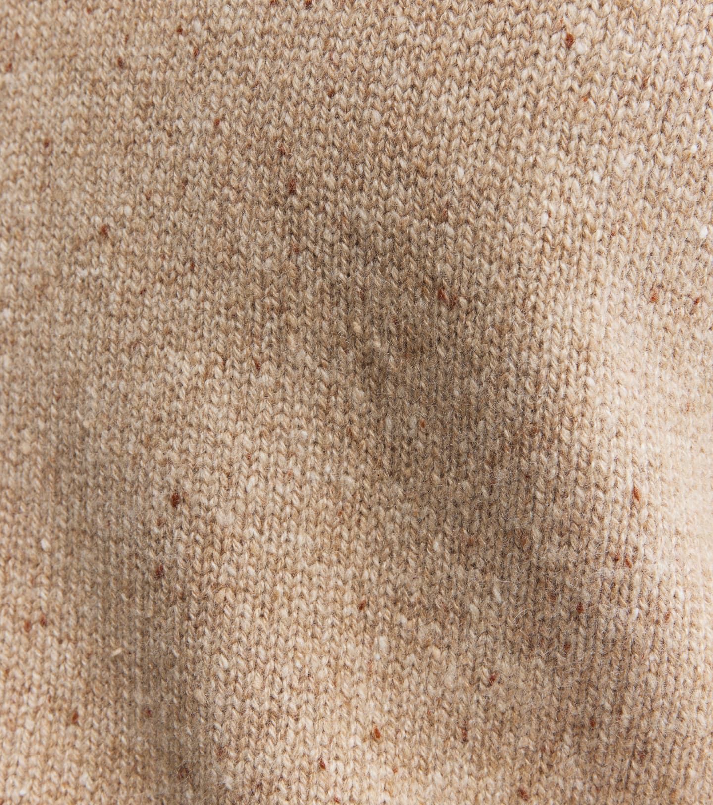 Mens Cashmere Relaxed Crew - Brown Speckle