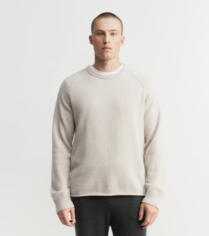 Mens Cloud Cashmere Sweatshirt - Pebble