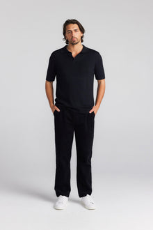  Miles Mens Polo Shirt - Black