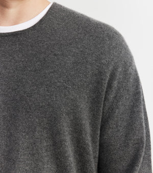 Cashmere Oversized Crew Sweater - Graphite