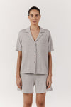 Pyjama Shirt and Short Set - Grey Marle