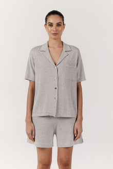  Pyjama Shirt and Short Set - Grey Marle