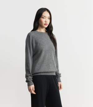Signature Relaxed Cashmere Crew Neck - Graphite