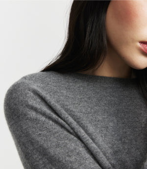 Signature Relaxed Cashmere Crew Neck - Graphite