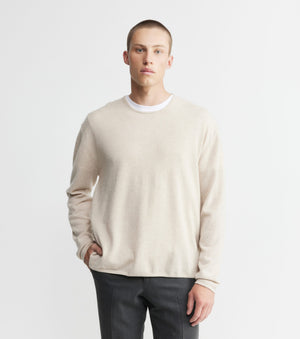 Cashmere Oversized Crew Sweater - Sand