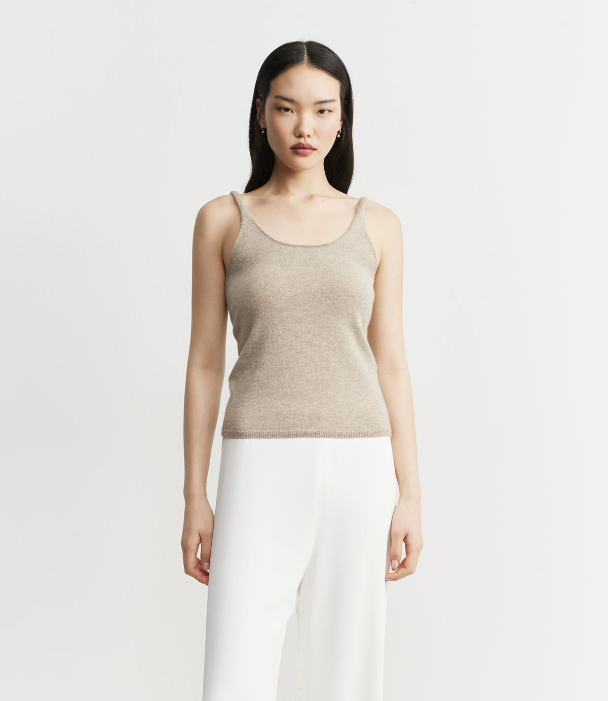 Cashmere Scoop Tank - Birch