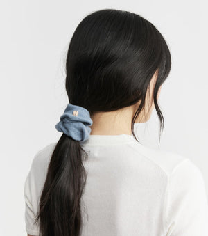 Cashmere Scrunchie - Steel Blue