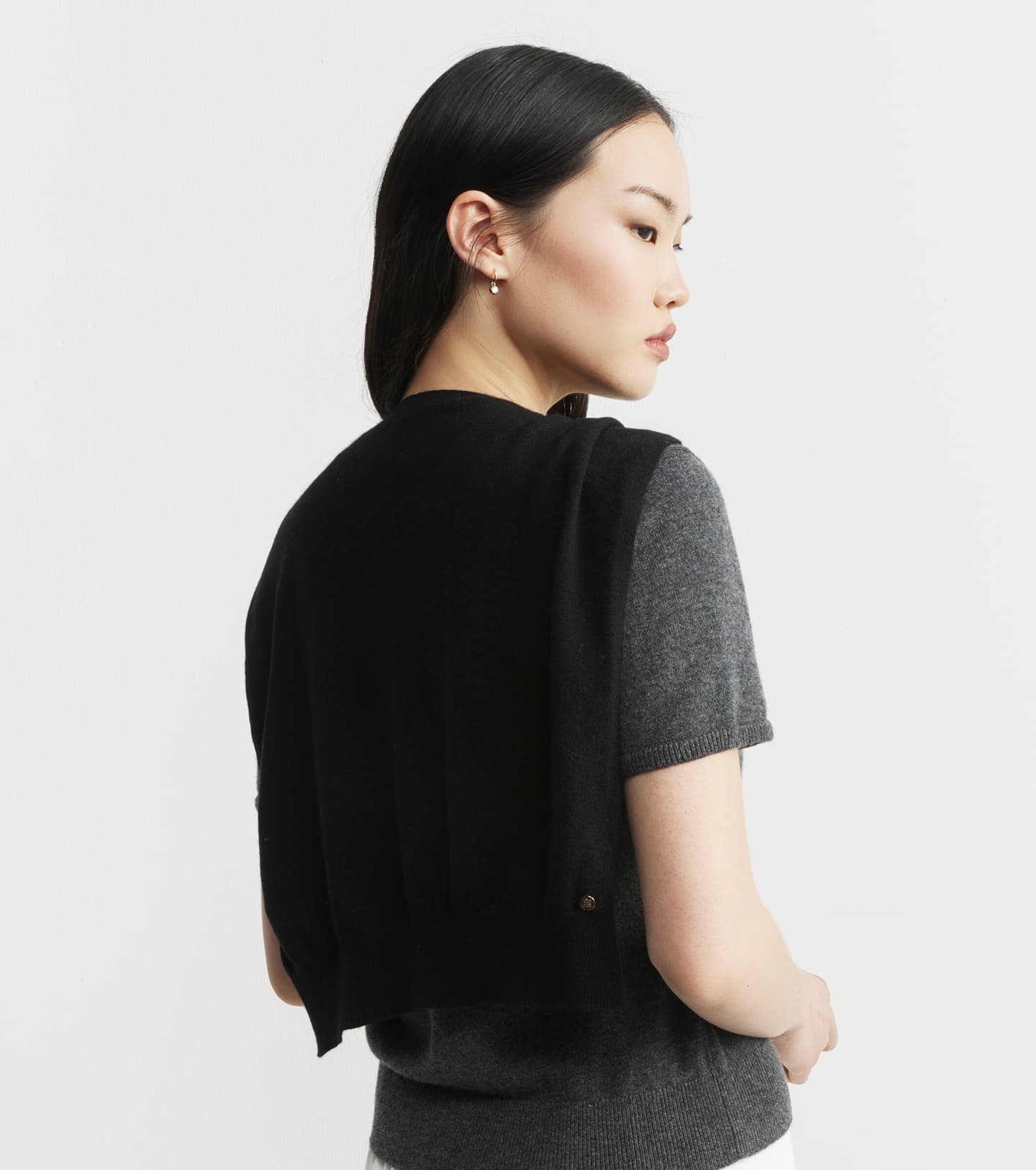 Cashmere Sweater Scarf - Black
