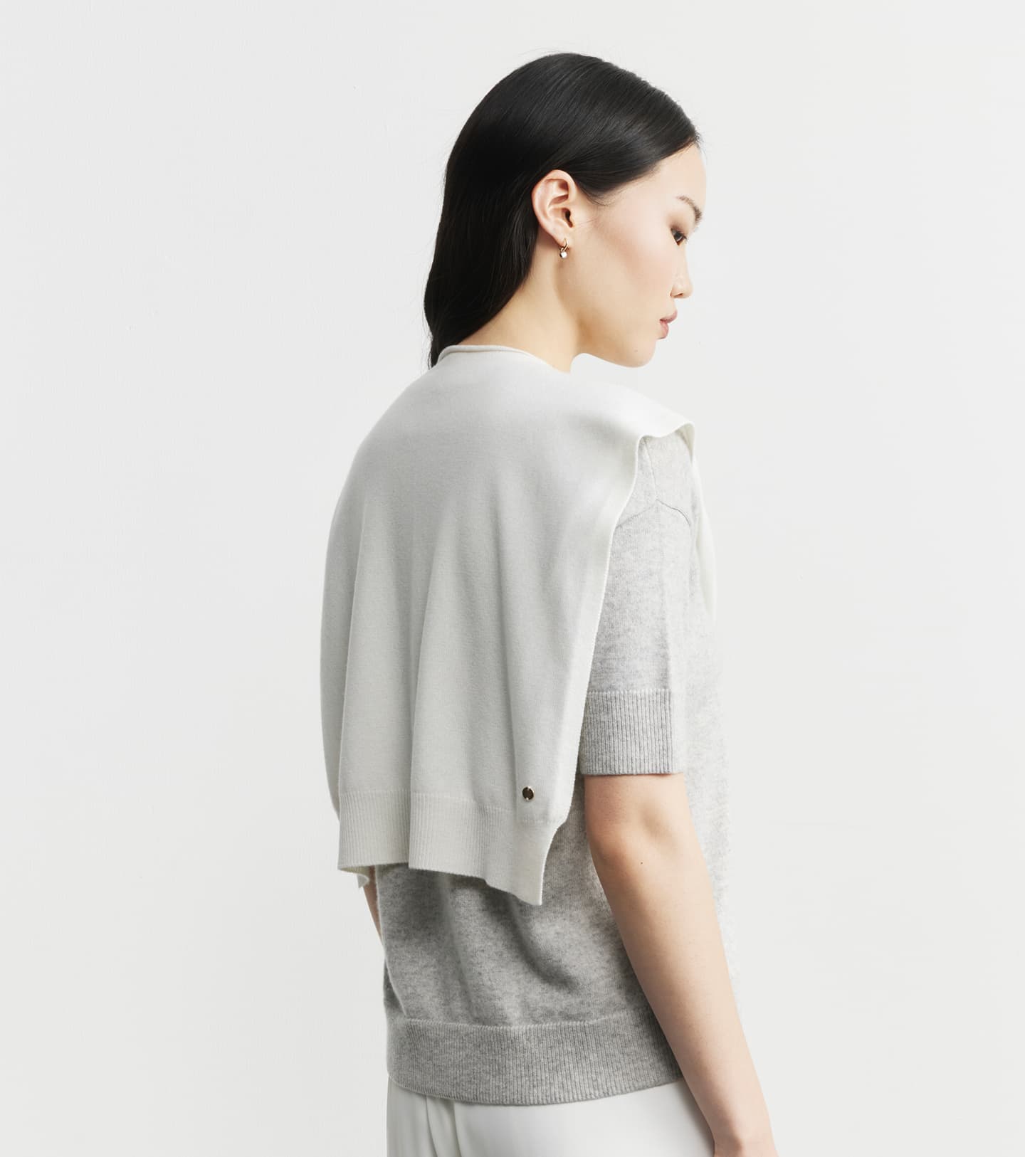 Cashmere Sweater Scarf - White
