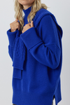 Cashmere Cable Sweater Scarf - Cobalt