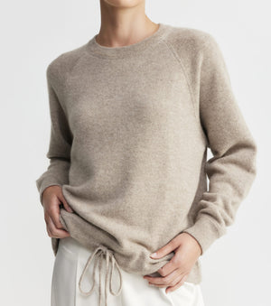 Cashmere Sweatshirt with Tie - Birch