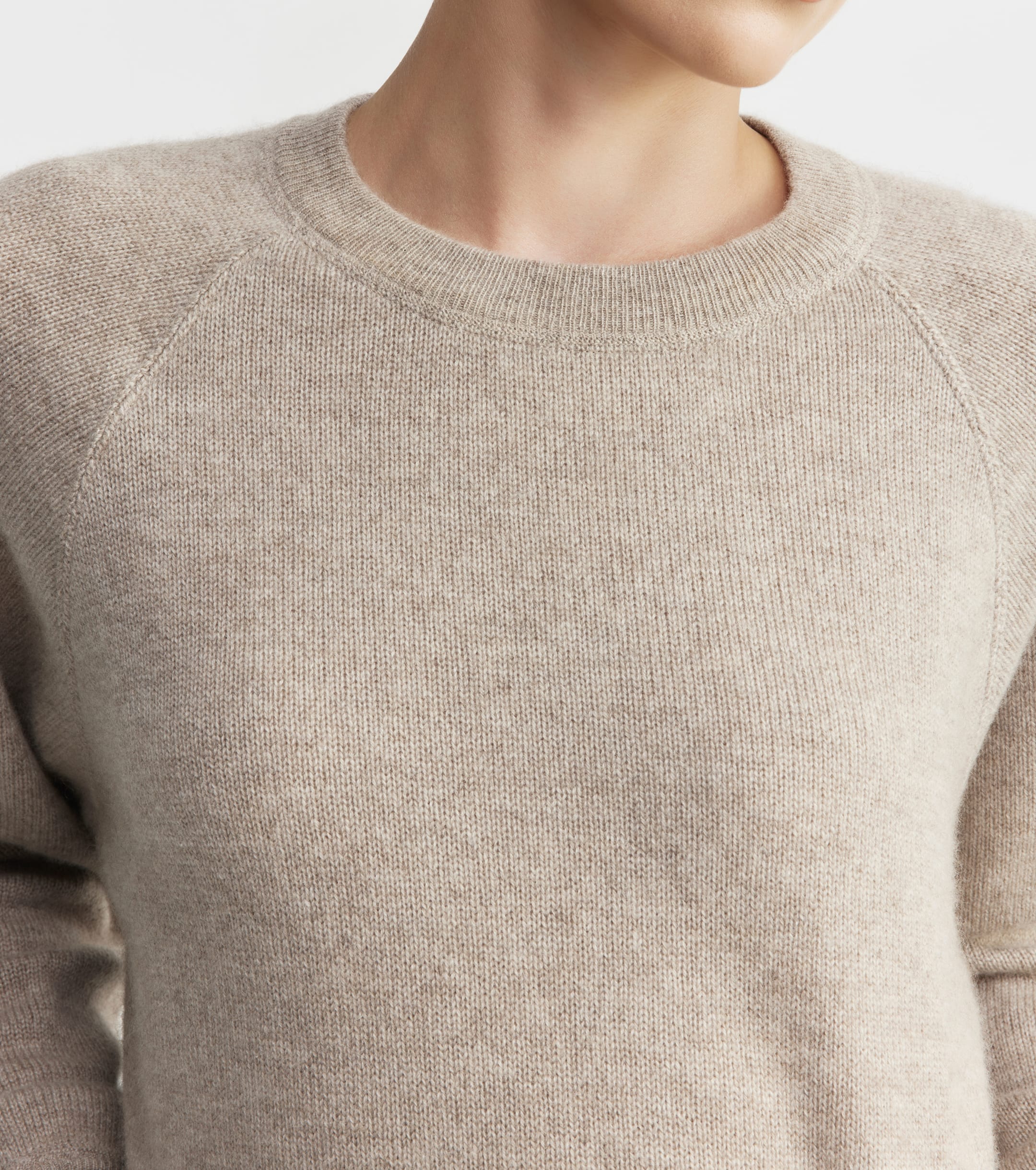 Cashmere Sweatshirt with Tie - Birch