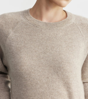 Cashmere Sweatshirt with Tie - Birch