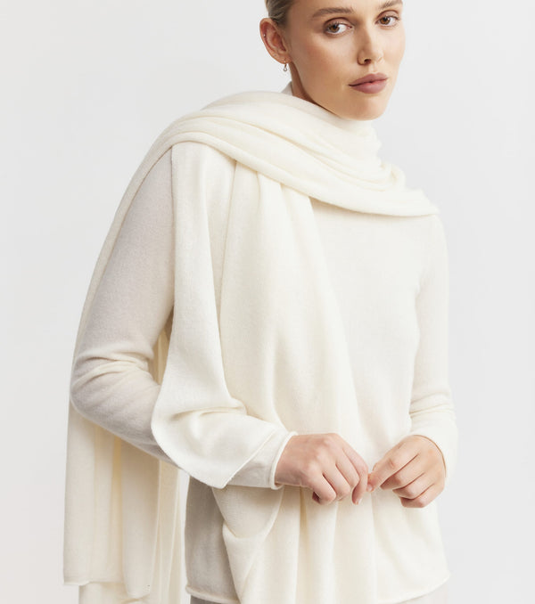 Cashmere Travel Wrap - Cream