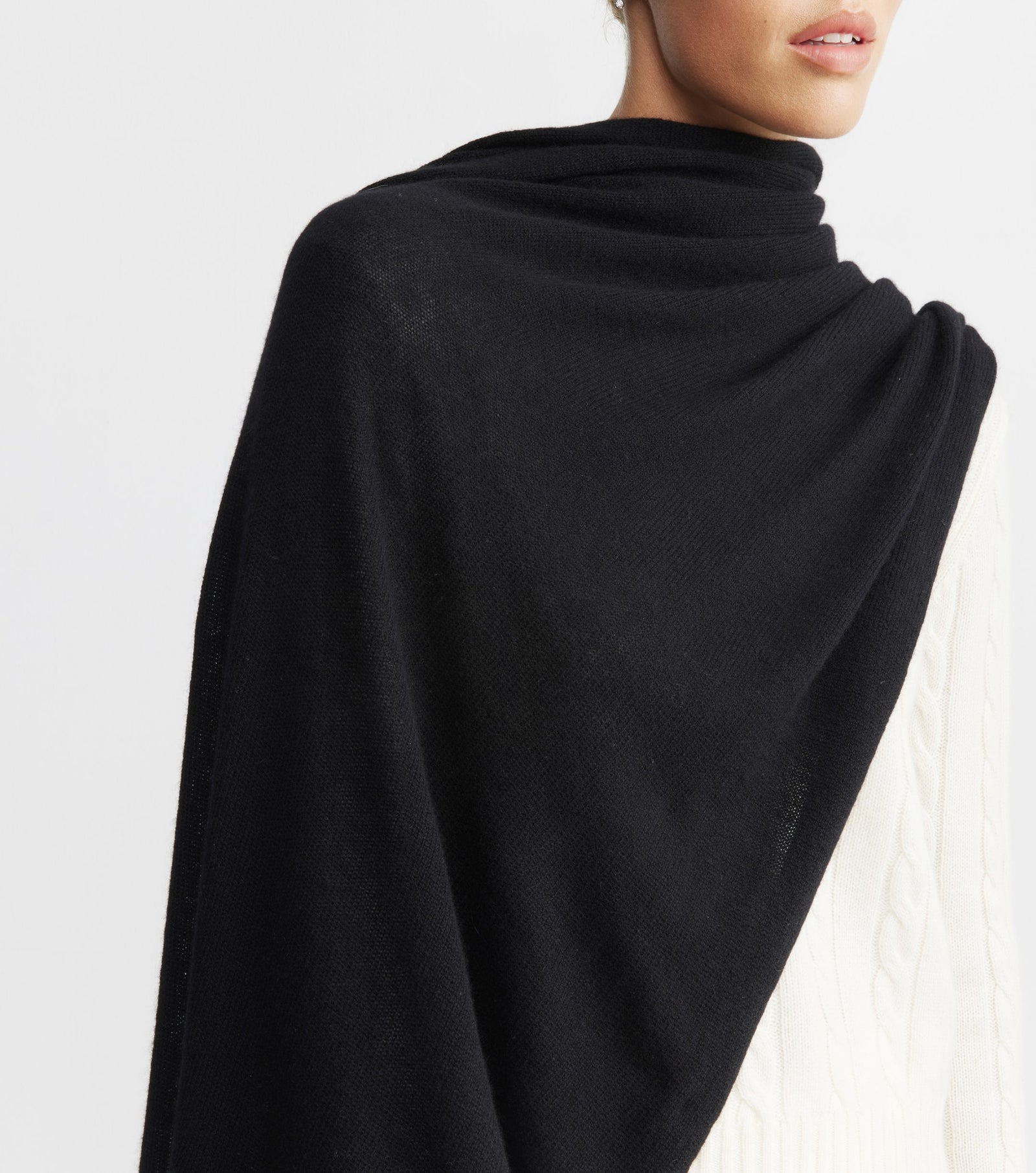 Cashmere Travel Wrap - Black