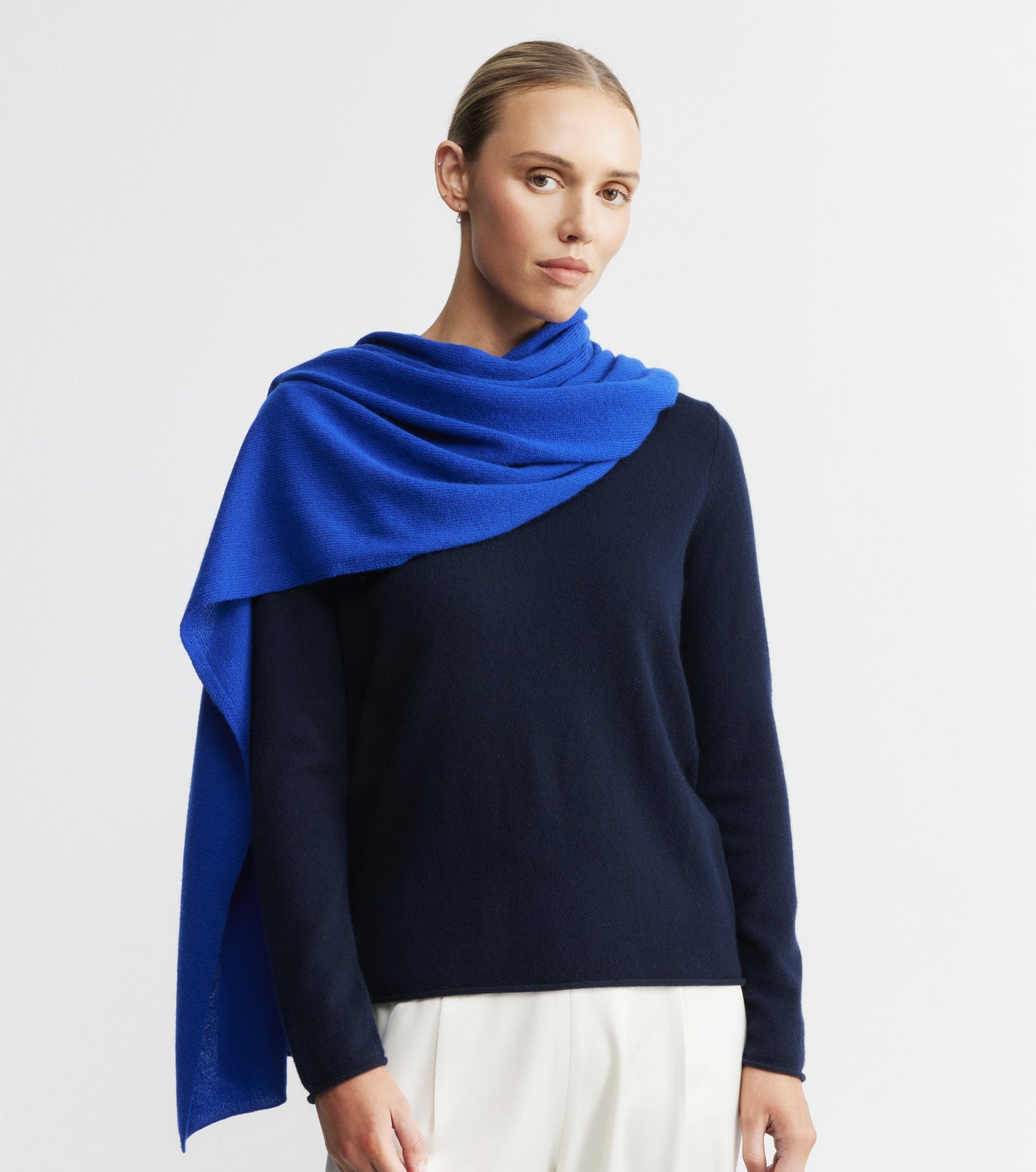 Cashmere Travel Wrap - Cobalt