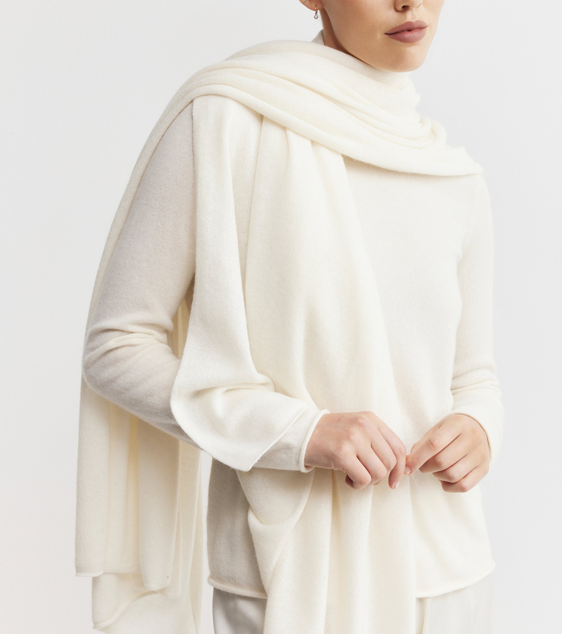 Cashmere Travel Wrap - Cream