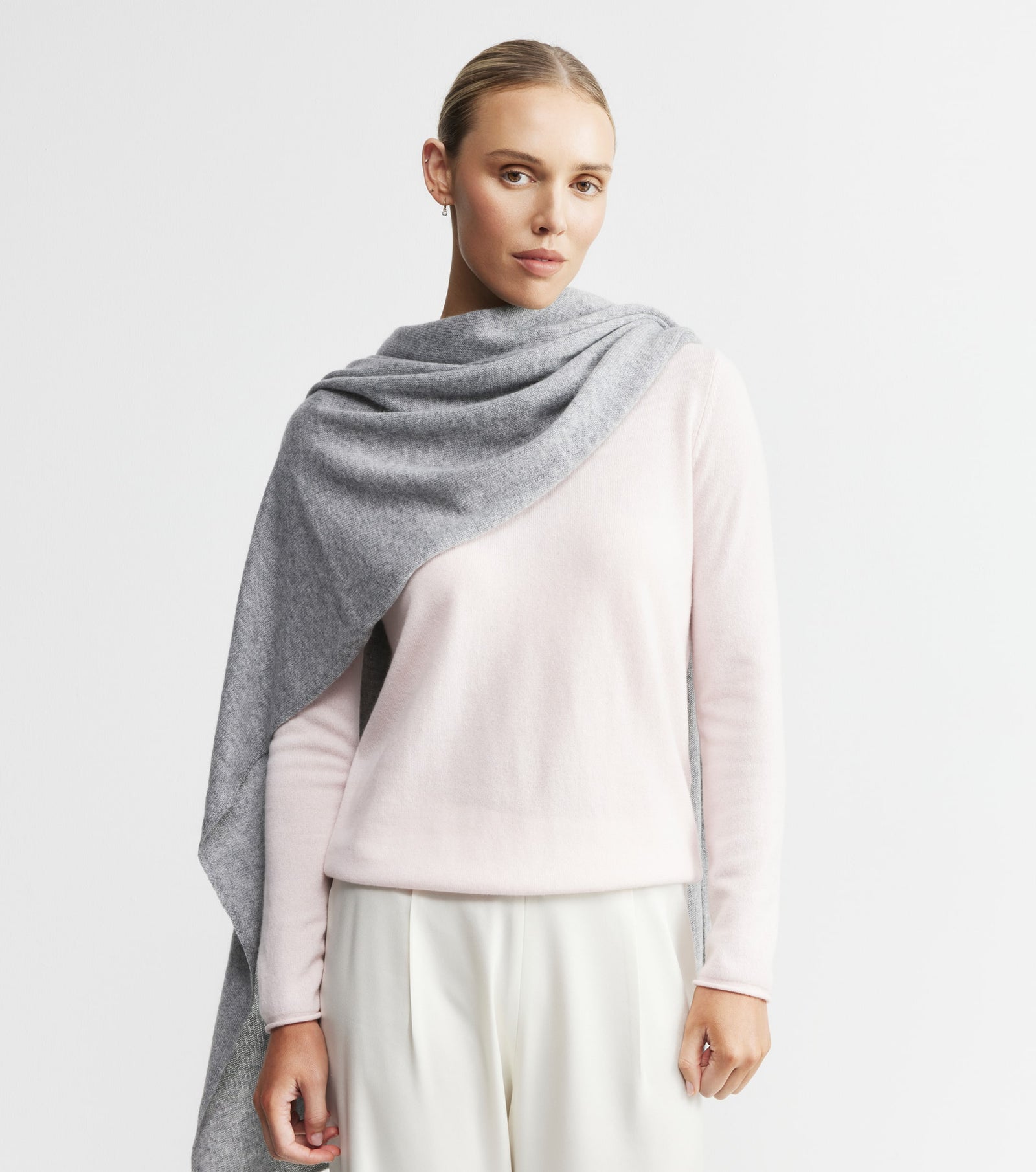 Cashmere Travel Wrap - Dark Grey Melange