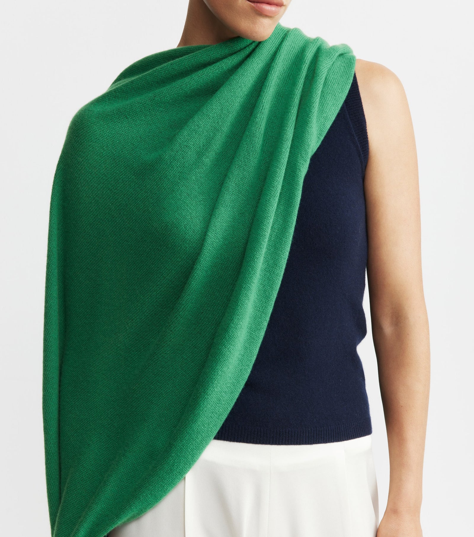 Cashmere Travel Wrap - Kelly Green