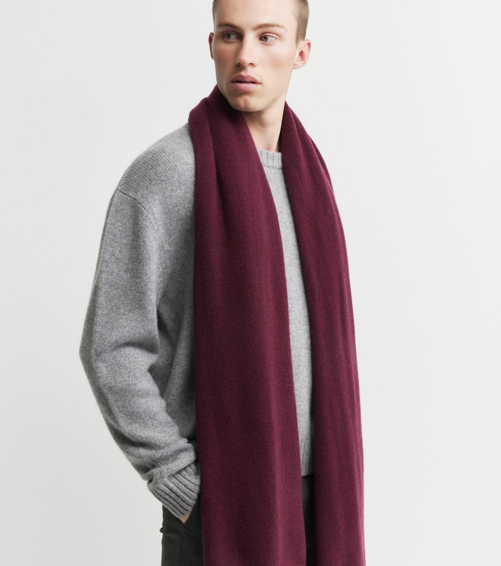 Cashmere Travel Wrap - Burgundy