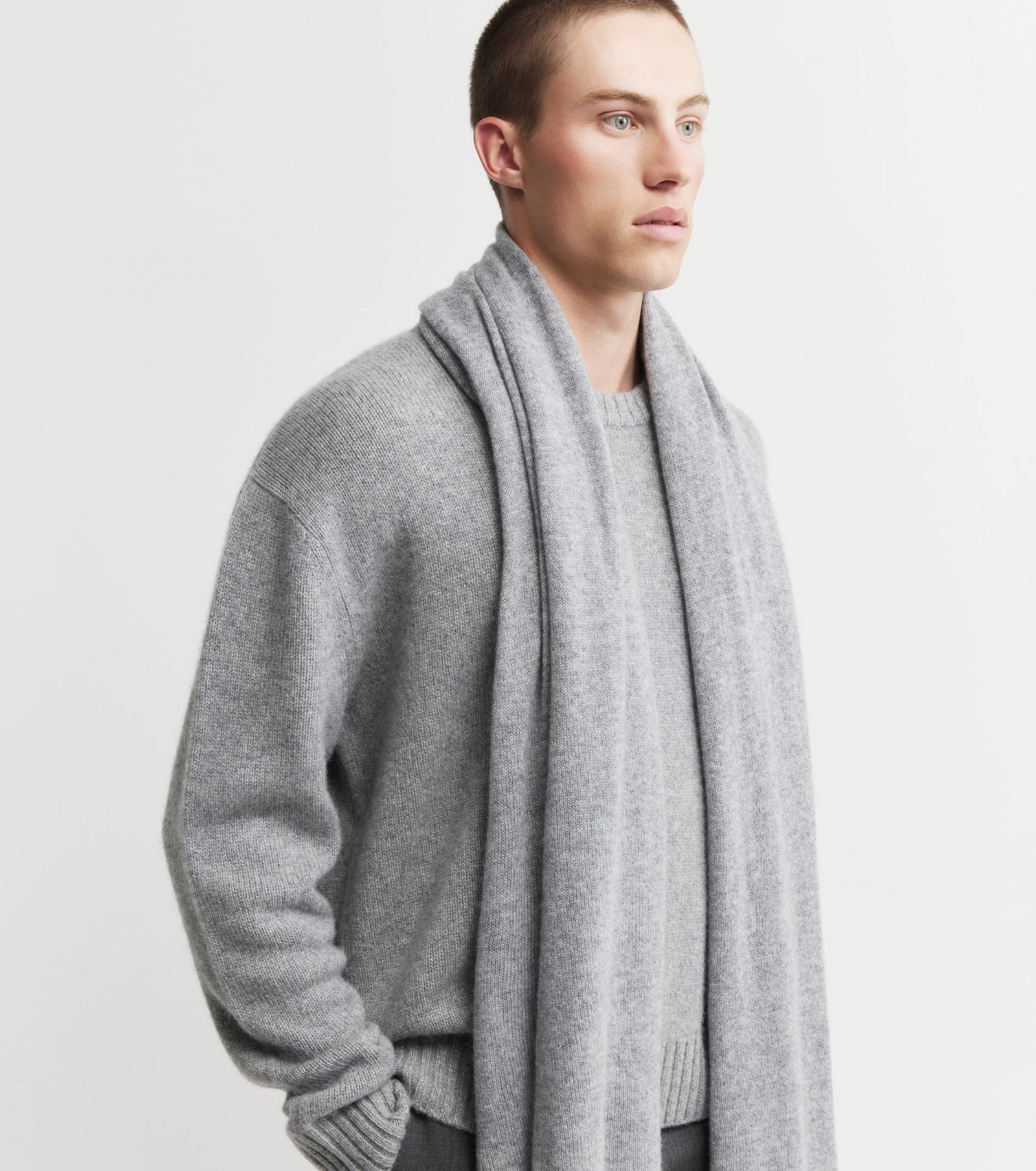 Cashmere Travel Wrap - Dark Grey Melange