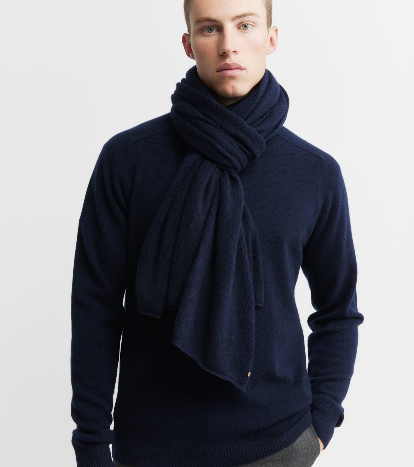 Cashmere Travel Wrap - Dark Navy